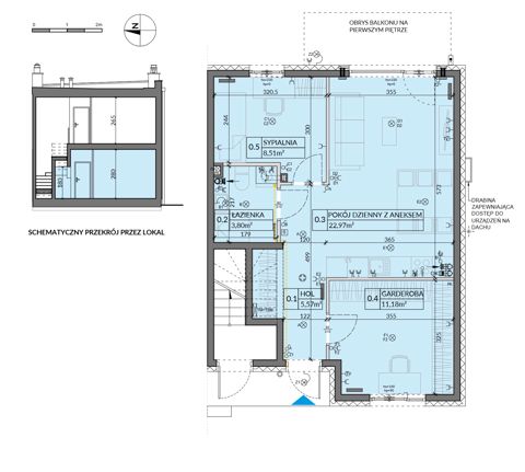 Plan 3 pok. 52m²