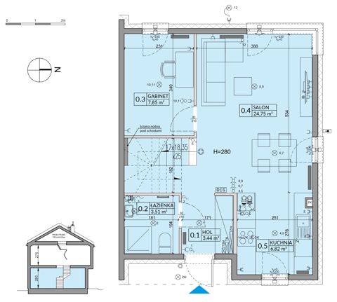 Plan 5 pok. 95m²
