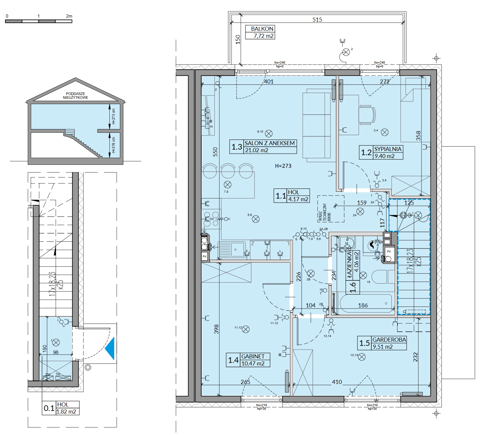 Plan 4 pok. 64m²