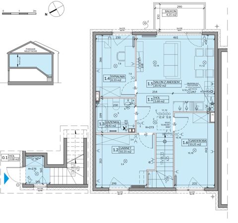 Plan 4 pok. 63m²