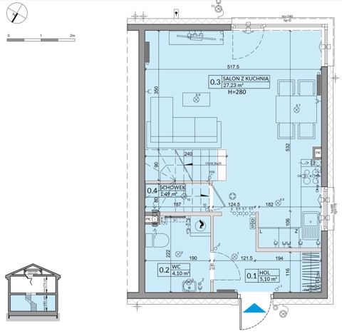 Plan 3 pok. 76m²