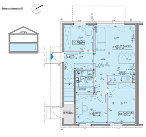 Plan 4 pok. 60m²