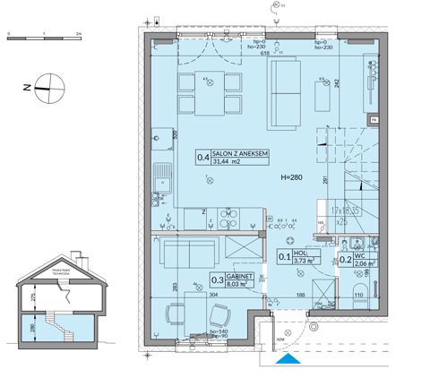 Plan 5 pok. 92m²