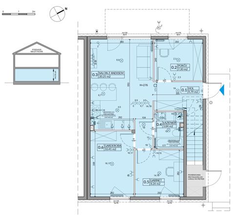 Plan 4 pok. 60m²