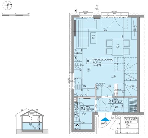 Plan 3 pok. 68m²