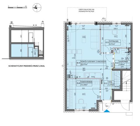 Plan 3 pok. 52m²