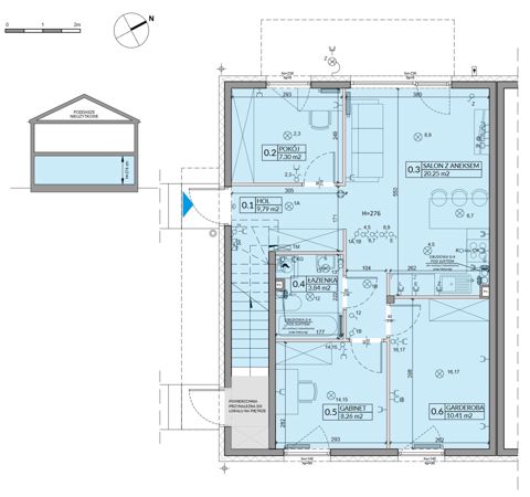 Plan 4 pok. 60m²