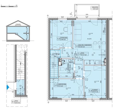 Plan 4 pok. 64m²