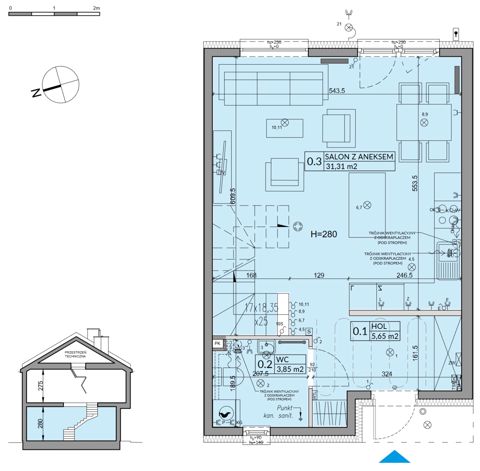 Plan 4 pok. 83m²