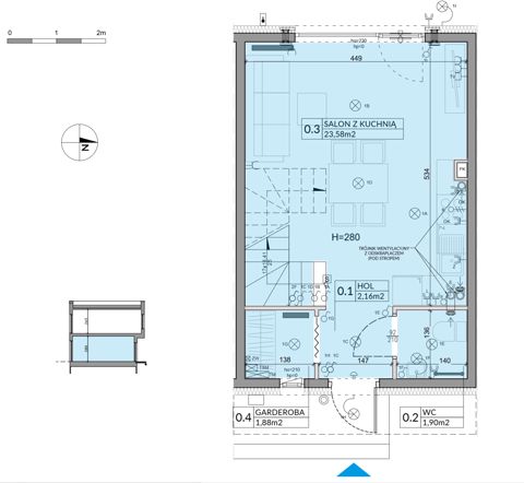 Plan 3 pok. 62m²