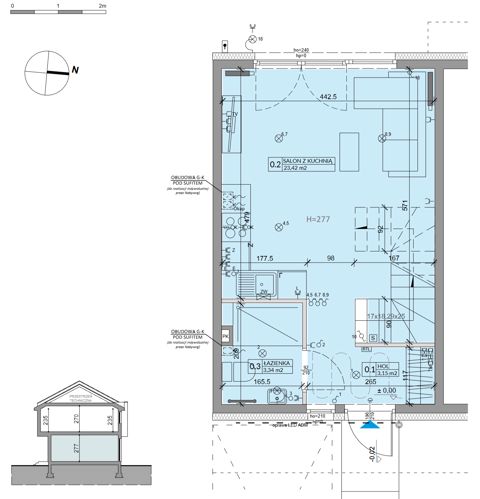 Plan 3 pok. 64m²