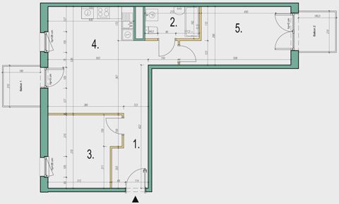 Plan 3 pok. 64m²