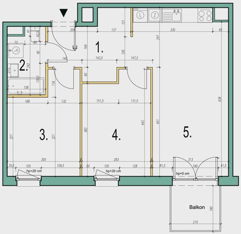 Plan 3 pok. 58m²
