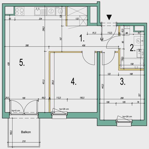 Plan 3 pok. 57m²