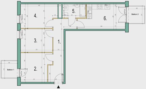 Plan 4 pok. 64m²