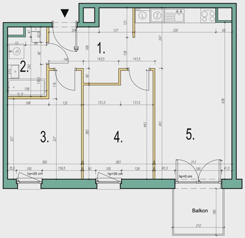 Plan 3 pok. 58m²