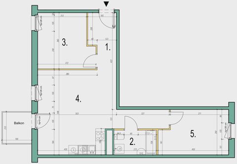 Plan 3 pok. 64m²