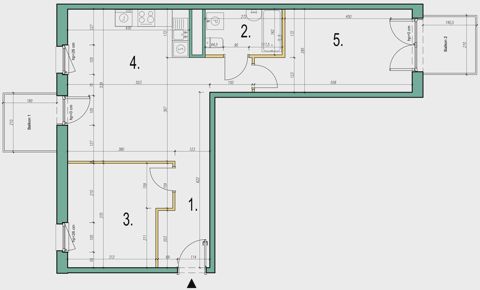 Plan 3 pok. 64m²