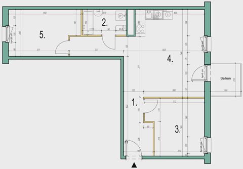 Plan 3 pok. 64m²