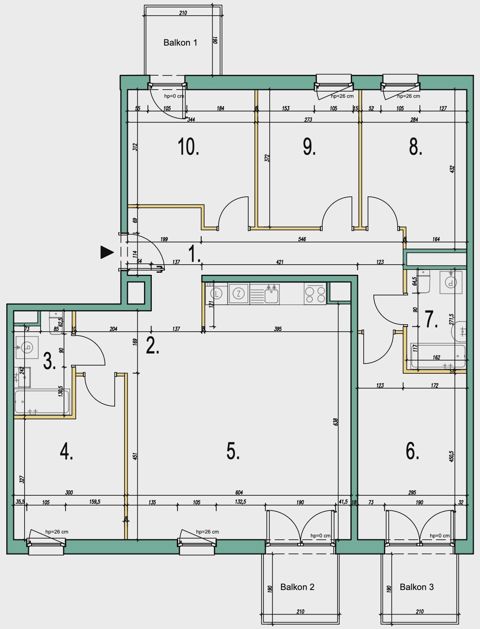 Plan 5 pok. 122m²