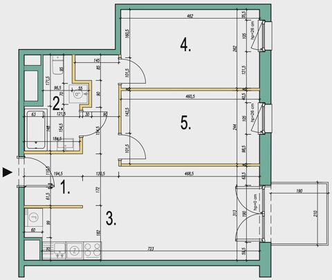 Plan 3 pok. 57m²