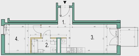 Plan 2 pok. 39m²