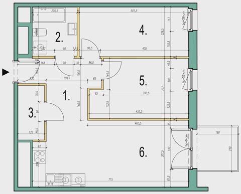 Plan 3 pok. 60m²