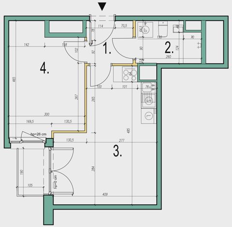 Plan 2 pok. 38m²