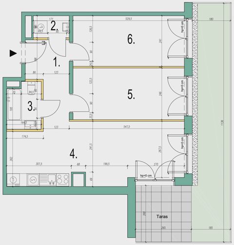 Plan 3 pok. 61m²