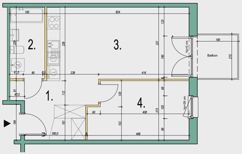 Plan 2 pok. 48m²