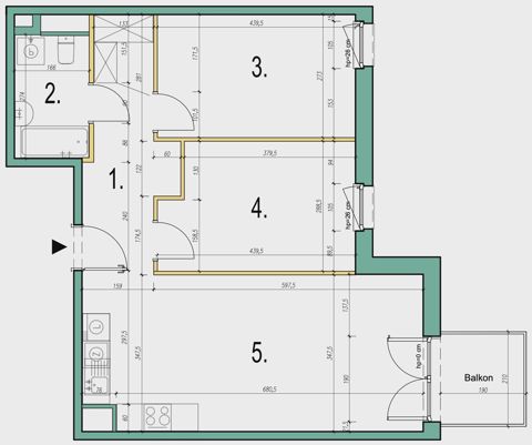 Plan 3 pok. 63m²