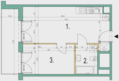 Plan 2 pok. 41m²