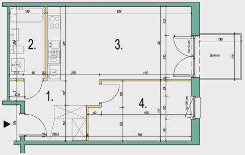 Plan 2 pok. 48m²