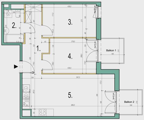 Plan 3 pok. 63m²