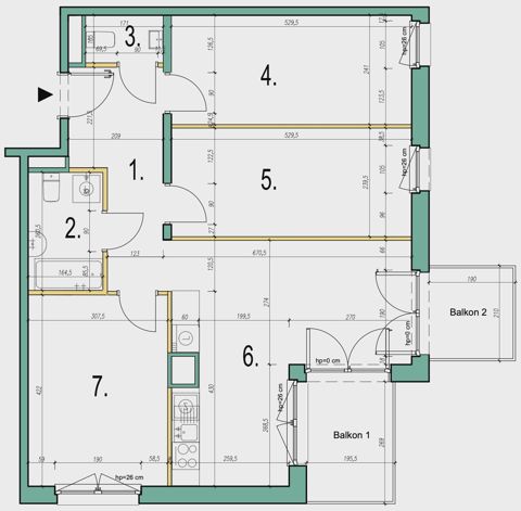 Plan 4 pok. 73m²