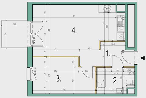 Plan 2 pok. 46m²