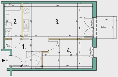 Plan 2 pok. 48m²