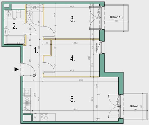 Plan 3 pok. 63m²