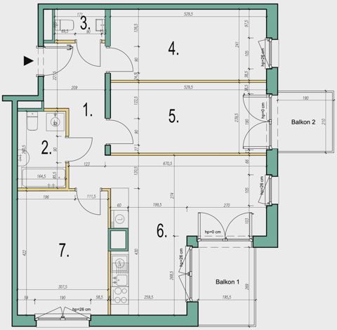 Plan 4 pok. 73m²