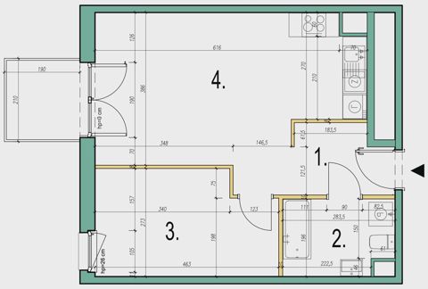Plan 2 pok. 46m²