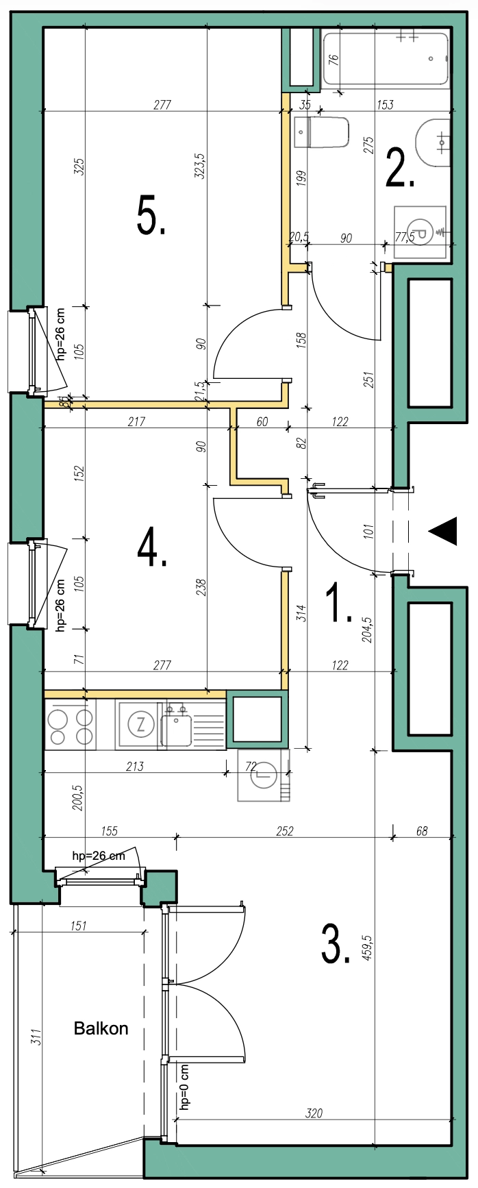 Plan 3 pok. 50m²