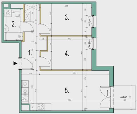 Plan 3 pok. 63m²