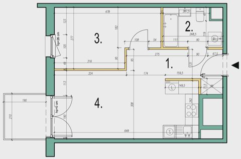 Plan 2 pok. 41m²