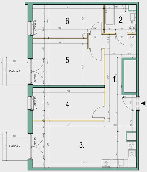 Plan 4 pok. 84m²