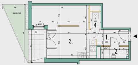 Plan 1 pok. 34m²
