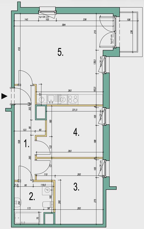 Plan 3 pok. 63m²