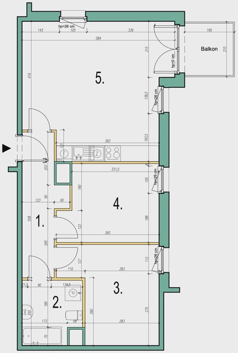Plan 3 pok. 63m²