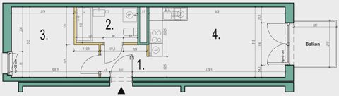 Plan 2 pok. 36m²