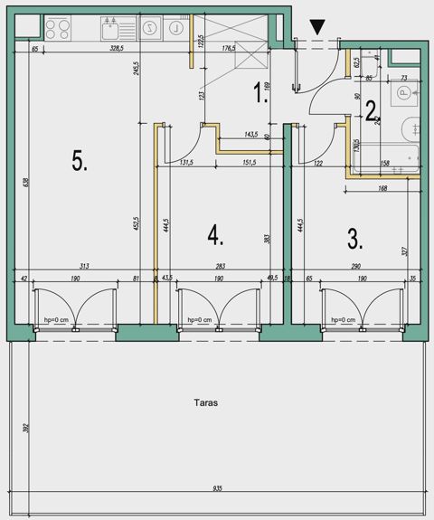 Plan 3 pok. 58m²