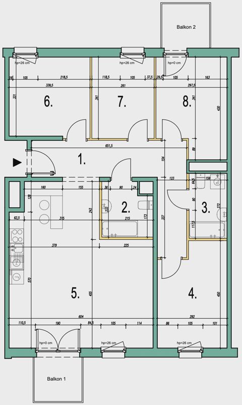 Plan 5 pok. 102m²